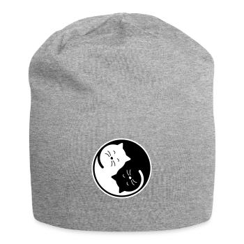 chat - Bonnet en jersey - gris chiné - Devant
