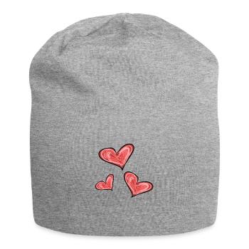 Heart Heart - Jersey Beanie - heather grey - Front