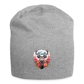 Ersatz Dirndl Hirschgeweih Hirsch - Jersey-Beanie - Grau meliert - Vorne