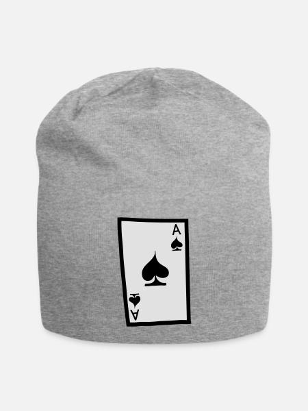 Ass (Pik) - Jersey-Beanie - Grau meliert