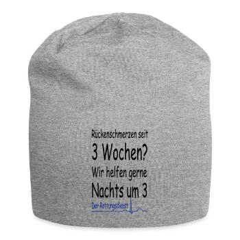 Rettungsdienst der Klassiker - Jersey-Beanie - Grau meliert - Vorne