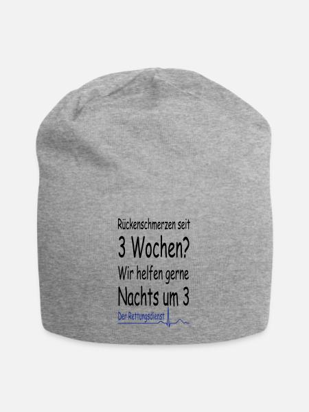 Rettungsdienst der Klassiker - Jersey-Beanie - Grau meliert