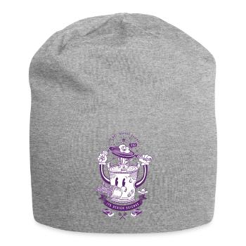 MR Rocket Stove (purple) - Jersey Beanie - heather grey - Front