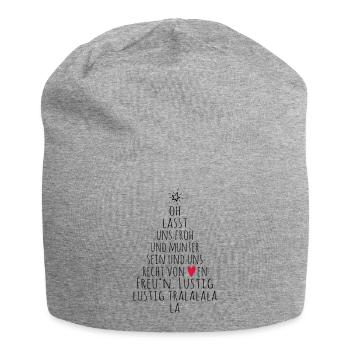 froh und munter - Jersey-Beanie - Grau meliert - Vorne