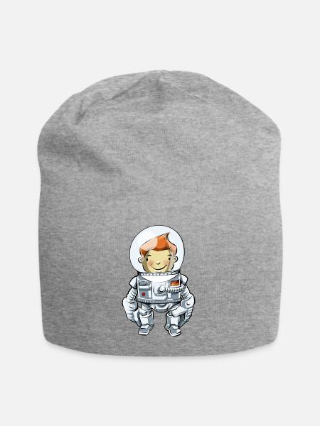 Junger Astronaut - Jersey-Beanie - Grau meliert