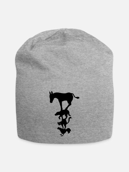 Bremer Stadtmusikanten - mal anders. - Jersey-Beanie - Grau meliert