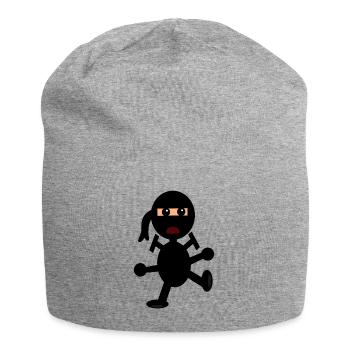 karate martial arts thai boxing ninja kickboxing6 - Jersey Beanie - heather grey - Front