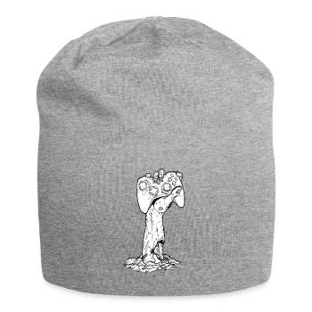 Black and white zombie gamer - Jersey-Beanie - Grau meliert - Vorne