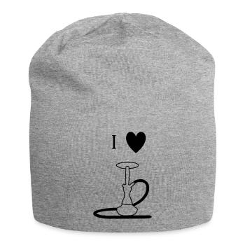 J'aime l'idée de cadeau de cadeau de shisha - Bonnet en jersey - gris chiné - Devant