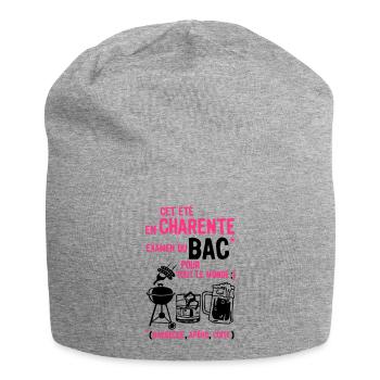 Charente aperitif tray barbecue cooked beer - Jersey Beanie - heather grey - Front