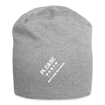 S'il vous plaît ne pas arrêter la musique - Bonnet en jersey - gris chiné - Devant