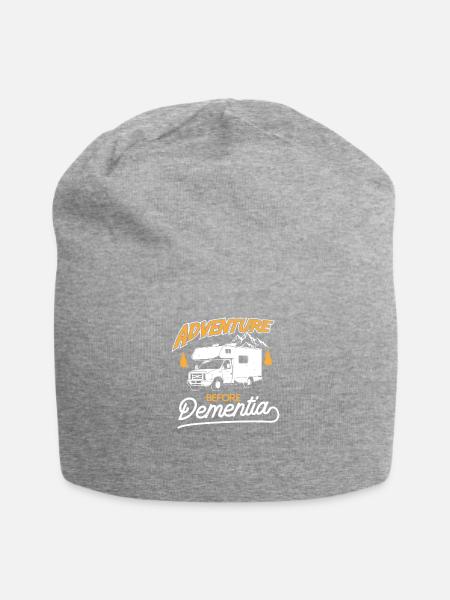 Adventure before Dementia - Camping Camper - Jersey-Beanie - Grau meliert