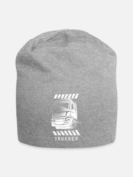 LKW Trucker - Jersey-Beanie - Grau meliert