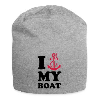 I love my boat - Jersey-Beanie - Grau meliert - Vorne
