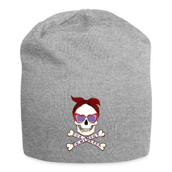 Feminist skull - Jersey Beanie - heather grey - Front