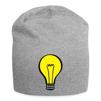 light bulb - Jersey Beanie - heather grey - Front