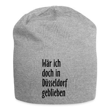 Wär ich doch in Düsseldorf geblieben - Jersey-Beanie - Grau meliert - Vorne