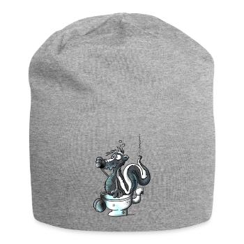 Smelling Skunk - Jersey Beanie - heather grey - Front