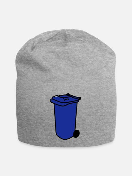 blaue Tonne - Jersey-Beanie - Grau meliert
