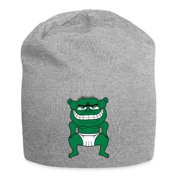 monstre ogre troll boese sumo lutteur en surpoids - Bonnet en jersey - gris chiné - Devant