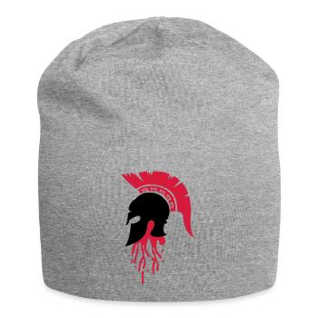 sparta_helm_blood - Jersey Beanie - heather grey - Front