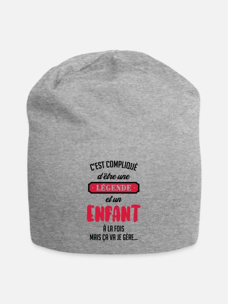 Teenager / Jugendliche / Jugendlicher / Kind - Jersey-Beanie - Grau meliert