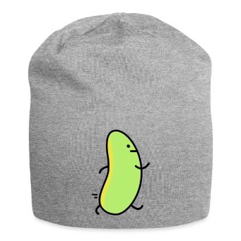 Lustige Bohne - Jersey-Beanie - Grau meliert - Vorne
