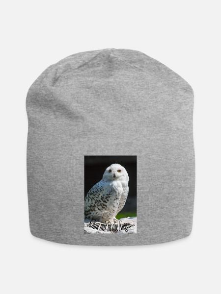Schau mir in die Augen... - Jersey-Beanie - Grau meliert