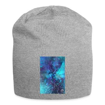 Blue Ravenstorm - Jersey Beanie - heather grey - Front