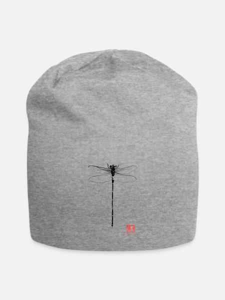 dragonfly - Jersey Beanie - heather grey