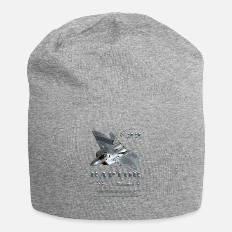 F22 2 - 2102 - Jersey-Beanie - Grau meliert