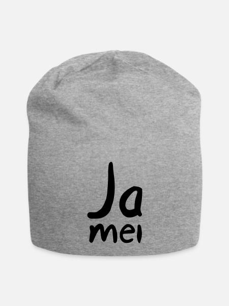 Ja mei - Jersey-Beanie - Grau meliert