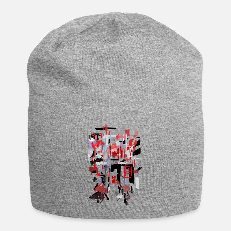 Architektur Muster - Jersey-Beanie - Grau meliert