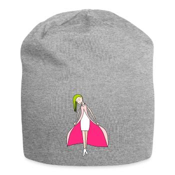 Poupée Fuchsia - Bonnet en jersey - gris chiné - Devant