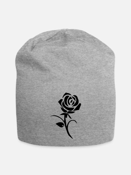 Rose - Jersey-Beanie - Grau meliert