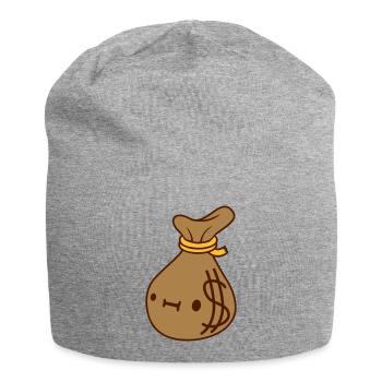 Gesicht Dollar Geld Sack - Jersey-Beanie - Grau meliert - Vorne