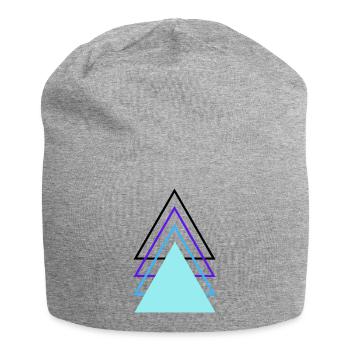 Dreiecke - Jersey-Beanie - Grau meliert - Vorne