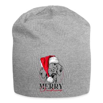 Santa MAGYAR VIZSLA Joyeux Noël Chiens Wilsigns - Bonnet en jersey - gris chiné - Devant