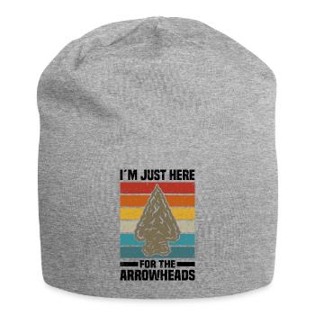 Arrowhead Hunting | Arrowheads Collector Gifts - Jersey Beanie - heather grey - Front