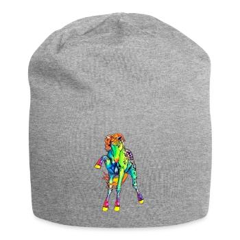 neon Pferd - Jersey-Beanie - Grau meliert - Vorne