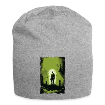 Zombie Illustration Minimalist Design - Jersey Beanie - heather grey - Front