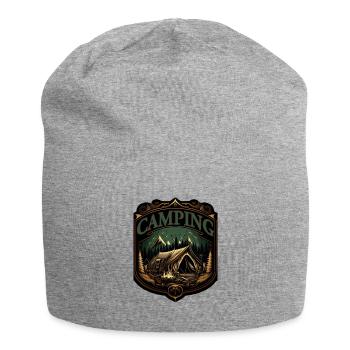 Camping logo - Jersey Beanie - heather grey - Front
