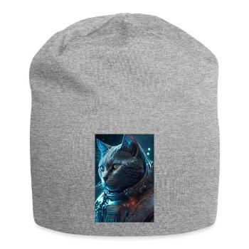 Chat dans l’espace - Bonnet en jersey - gris chiné - Devant