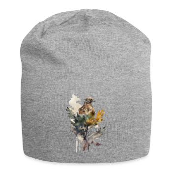 Buzzard Abstract | Fantasy Watercolor Art Style - Jersey Beanie - heather grey - Front
