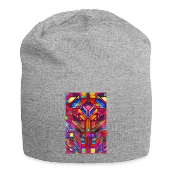 Formen und Muster - Jersey-Beanie - Grau meliert - Vorne