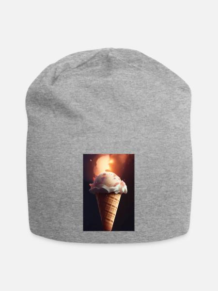 Eiscreme - Jersey-Beanie - Grau meliert