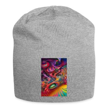 Abstract art - Jersey Beanie - heather grey - Front
