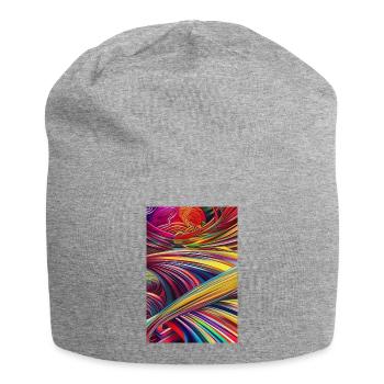 Abstrakte Kunst - Jersey-Beanie - Grau meliert - Vorne