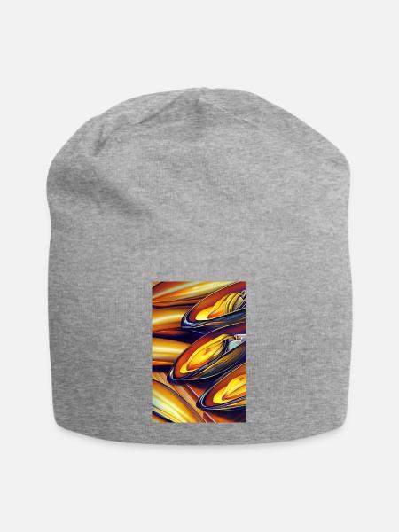 Muscheln - Jersey-Beanie - Grau meliert
