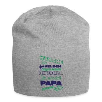 Superhelden werden Papa genannt - Jersey-Beanie - Grau meliert - Vorne